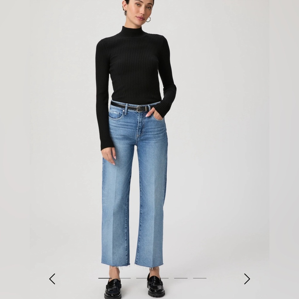 NWT Paige Leenah Ankle Wide Leg Jeans size 28 in Walk of Fame.